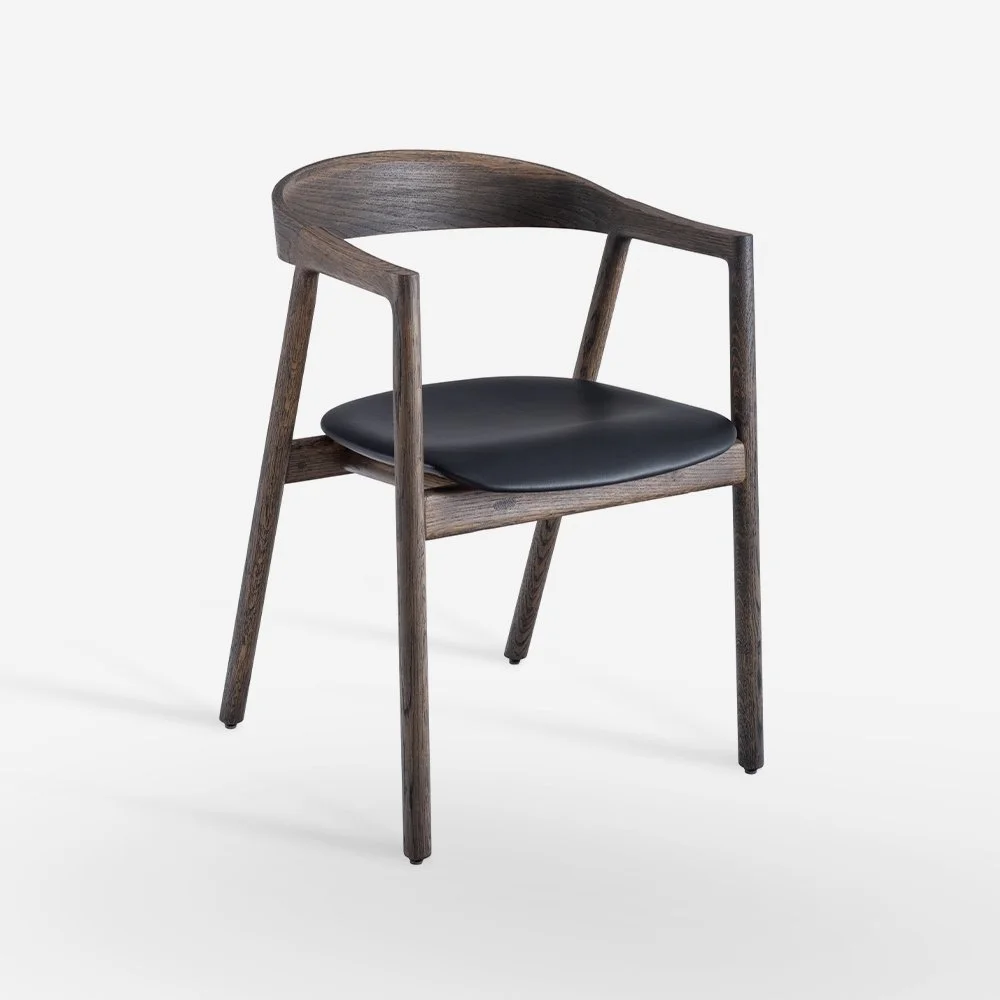 Muna Chair - Smoked Oak, Upholstered