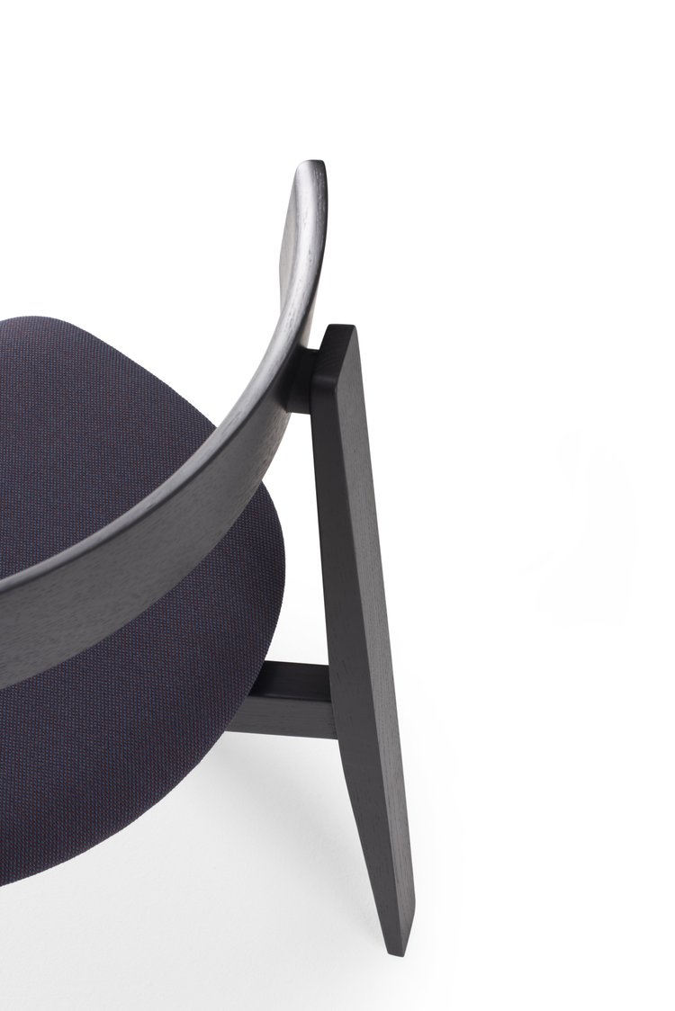 Nora Chair - Lacquered Oak, Upholstered