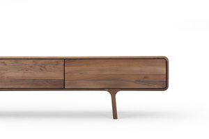 Fawn Lowboard - Three Drawers, Walnut