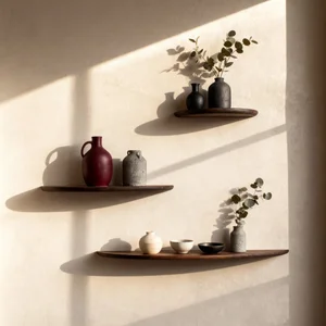 Mu Floating Shelf - Smoked Oak