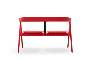 Ava Bench - Oak, Red