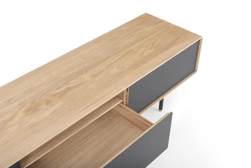 Fina Lowboard - Three Drawers, Black