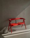 Ava Bench - Oak, Red