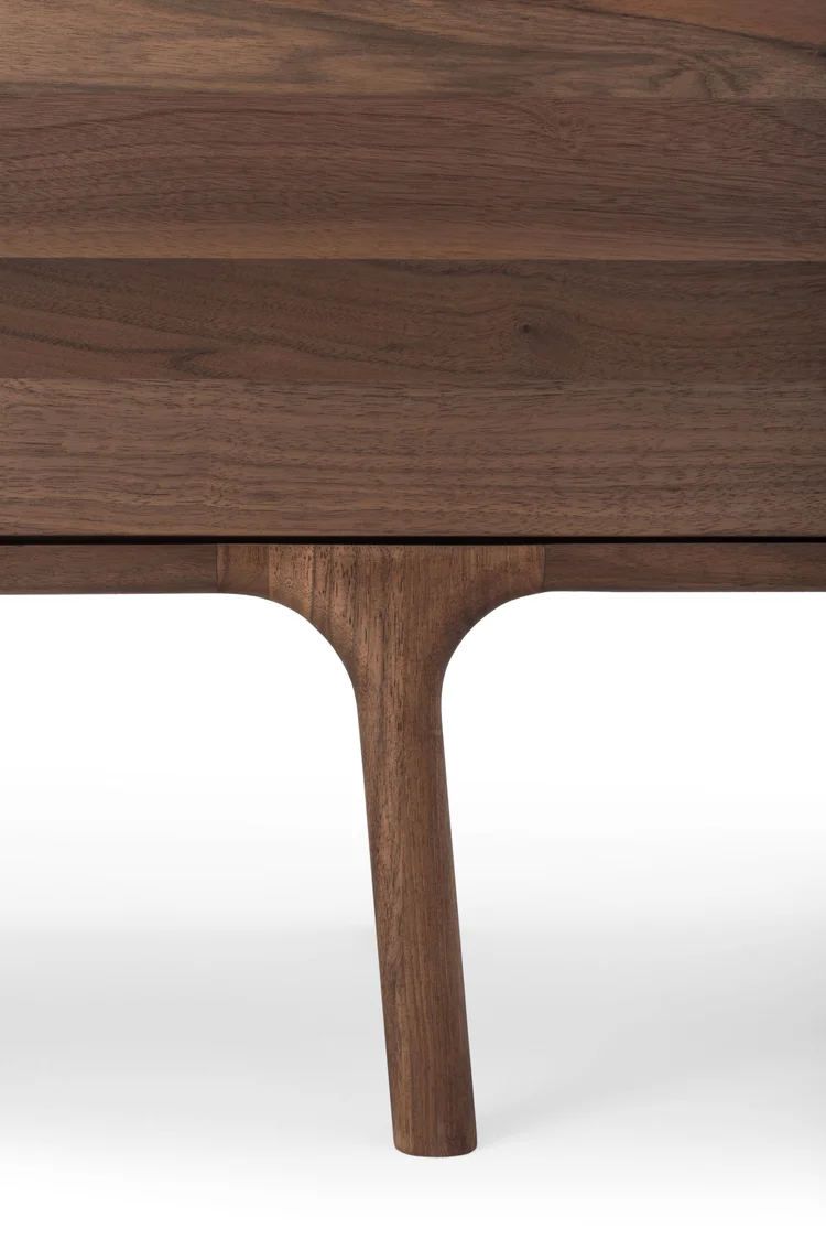 Fawn Lowboard - Three Drawers, Walnut