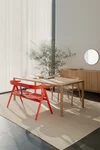 Ava Bench - Oak, Red