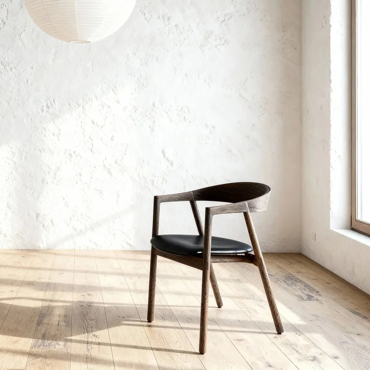 Muna Chair - Smoked Oak, Upholstered