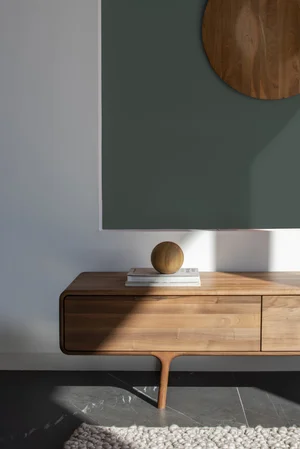 Fawn Lowboard - Three Drawers, Walnut