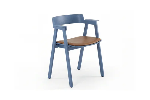 Flip Chair - Oak, Blue