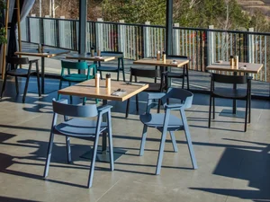 Flip Chair - Oak, Blue