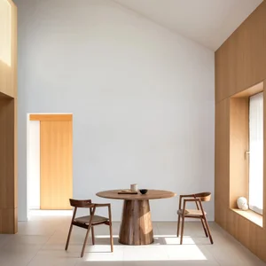 Muna Chair - Walnut, Upholstered