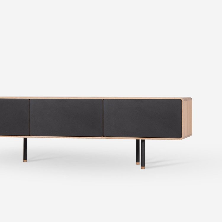 Fina Lowboard - Three Drawers, Black