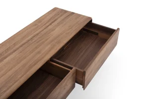 Fawn Lowboard - Three Drawers, Walnut