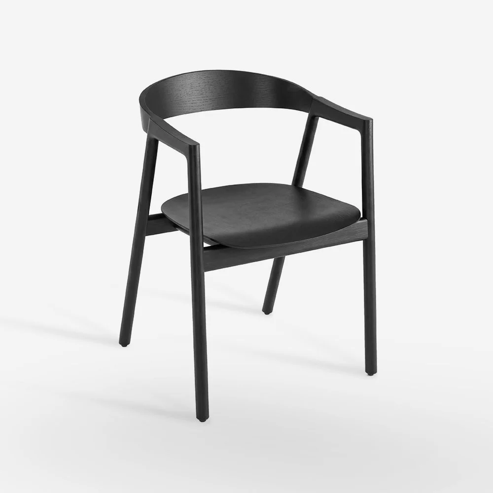 Muna Chair - Lacquered Oak, Veneer Seat