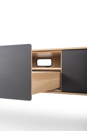 Fina Lowboard - Three Drawers, Black