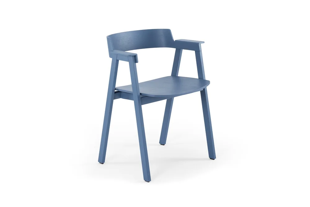 Flip Chair - Oak, Blue