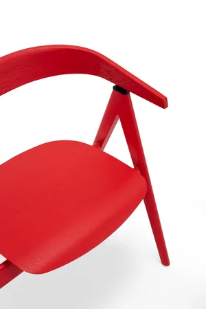 Ava Bench - Oak, Red