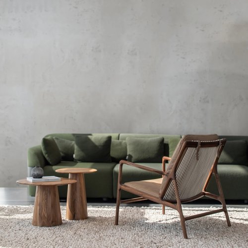 Mushroom Coffee & Side Table - Walnut