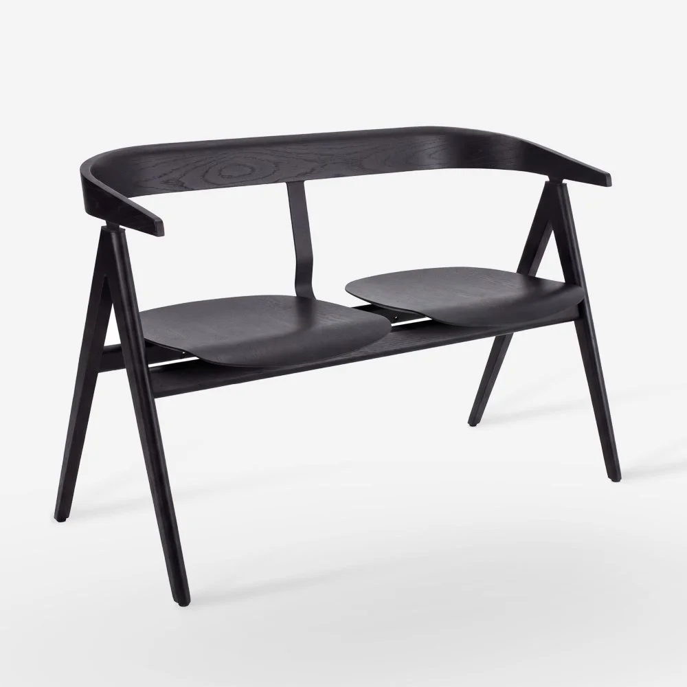 Ava Bench - Oak, Black