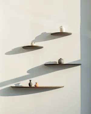 Mu Floating Shelf - Smoked Oak