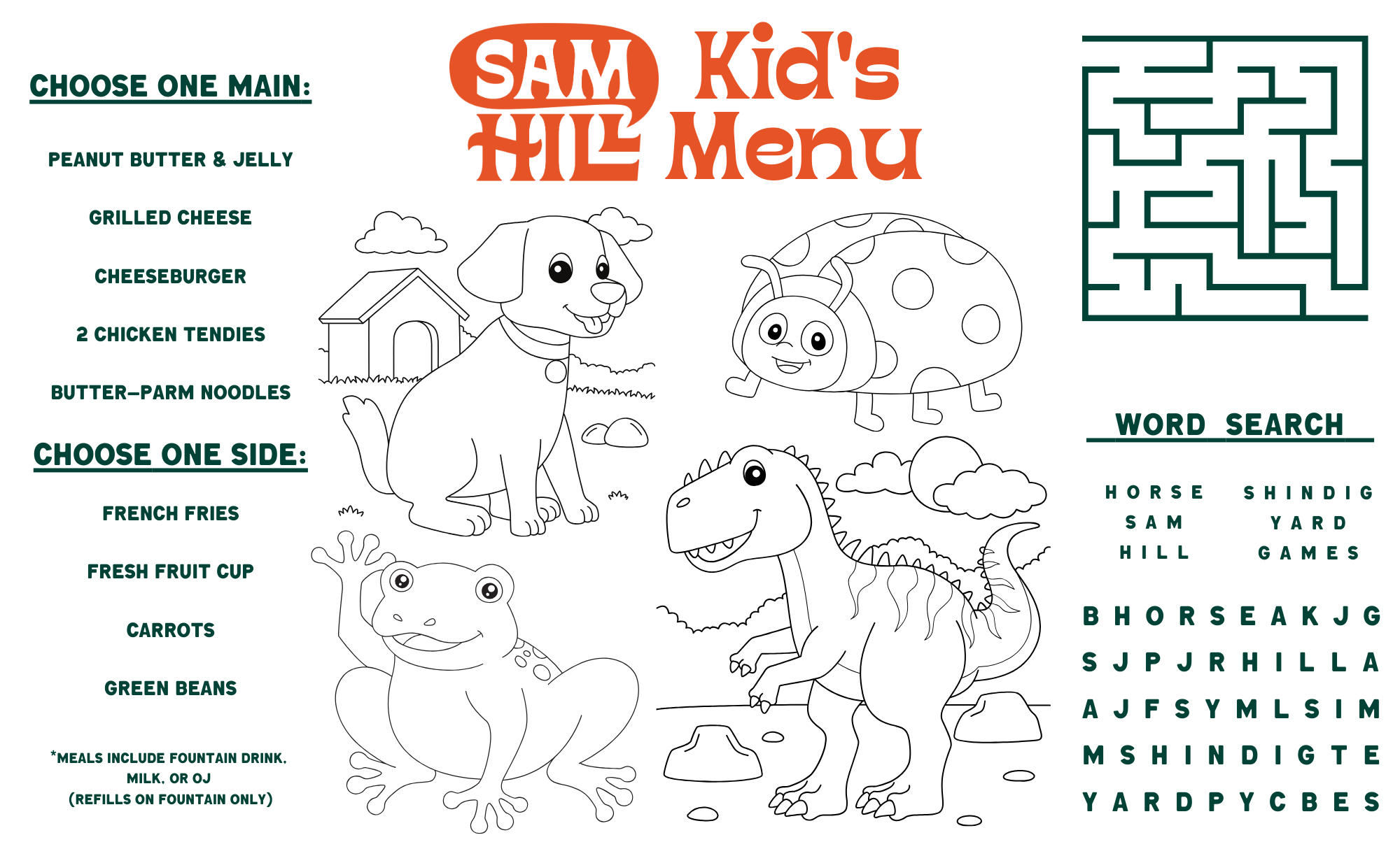 Restaurant Menu Coloring Pages [2025]