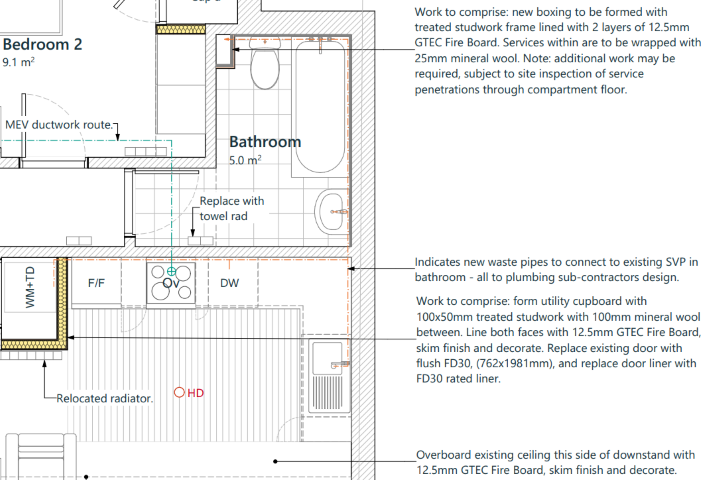 Technical drawing plan view