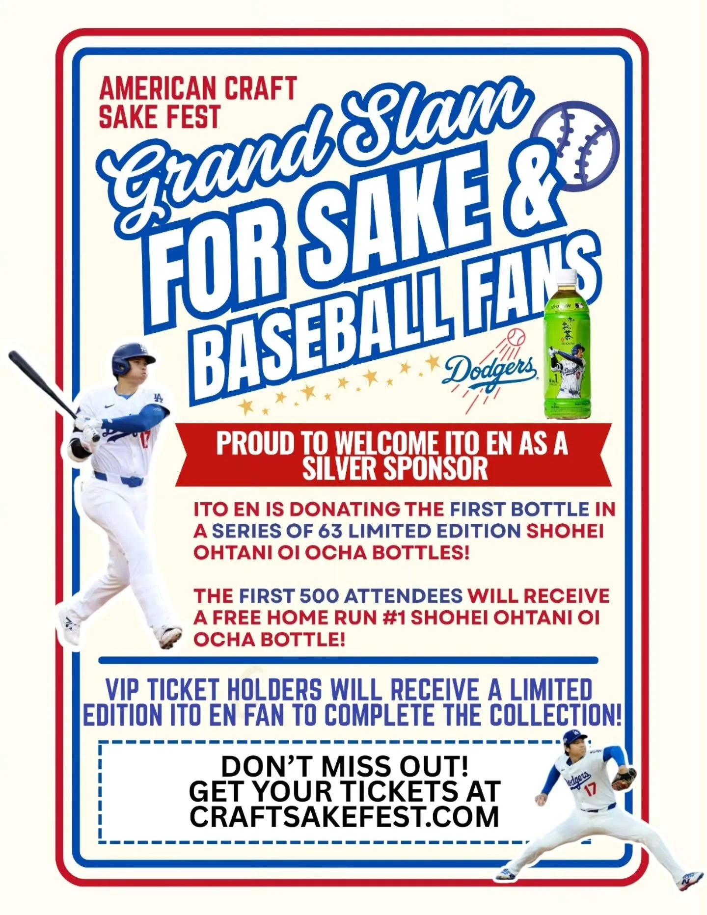 ⚾🔥&nbsp;SHOHEI OHTANI FANS &mdash; WE&rsquo;VE GOT SOMETHING SPECIAL FOR YOU!&nbsp;🔥⚾

The&nbsp;American Craft Sake Fest&nbsp;is bringing a little Dodgers excitement to this year&rsquo;s celebration of sake and Japanese culture in Los Angeles!&nbsp