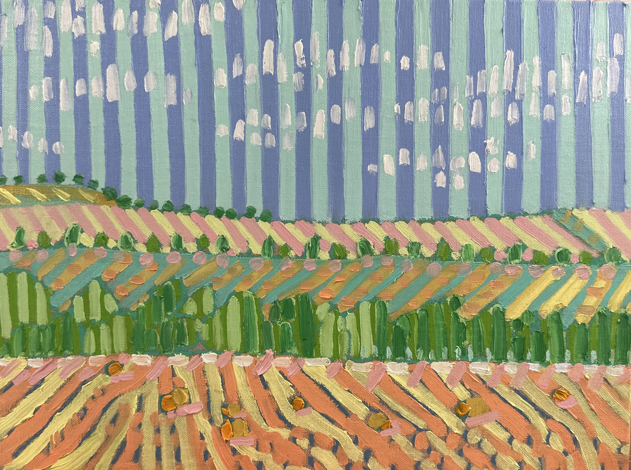 Landscape in Stripes (oil)