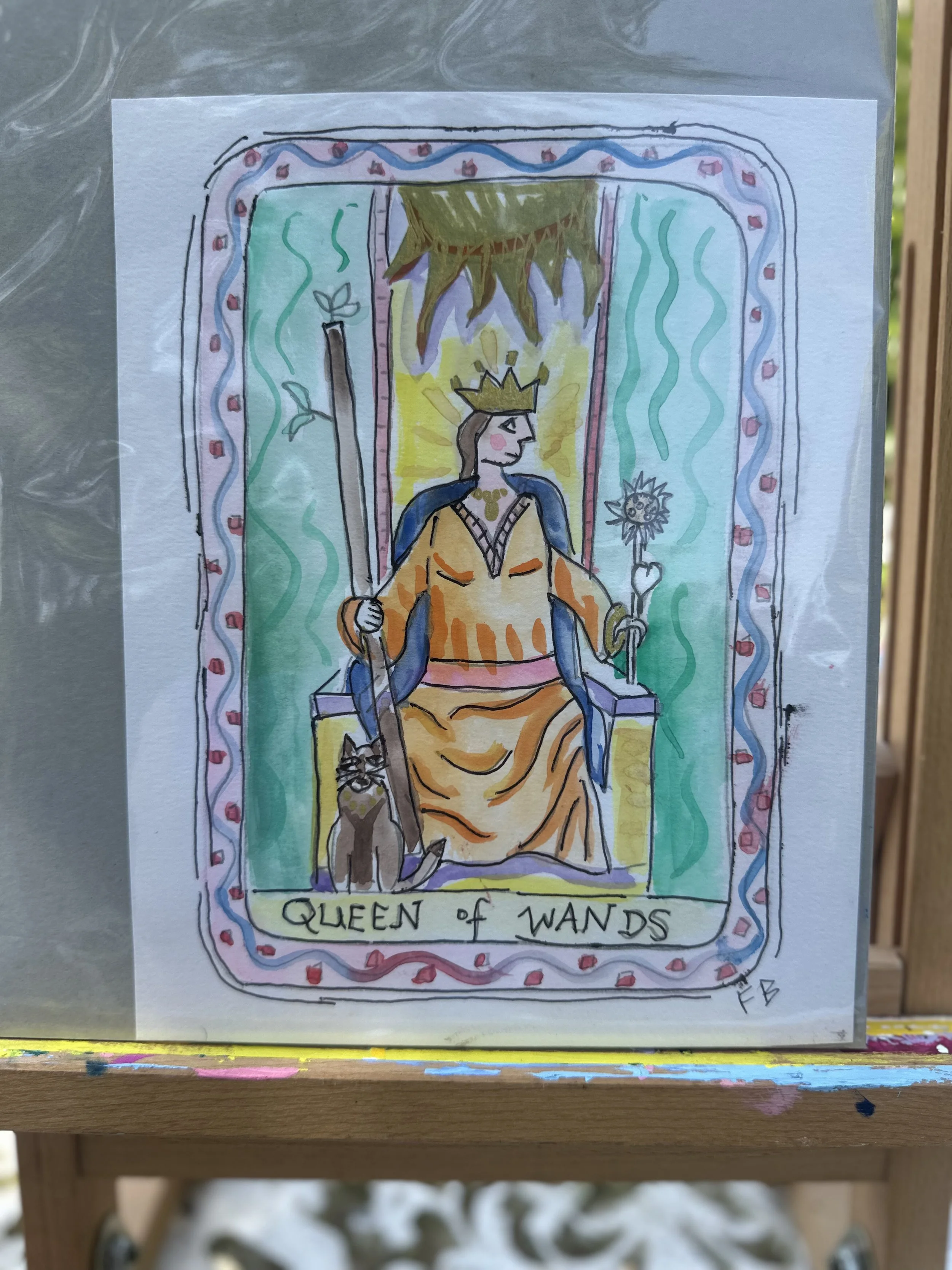 Queen of Wands - Sketchbook Sale