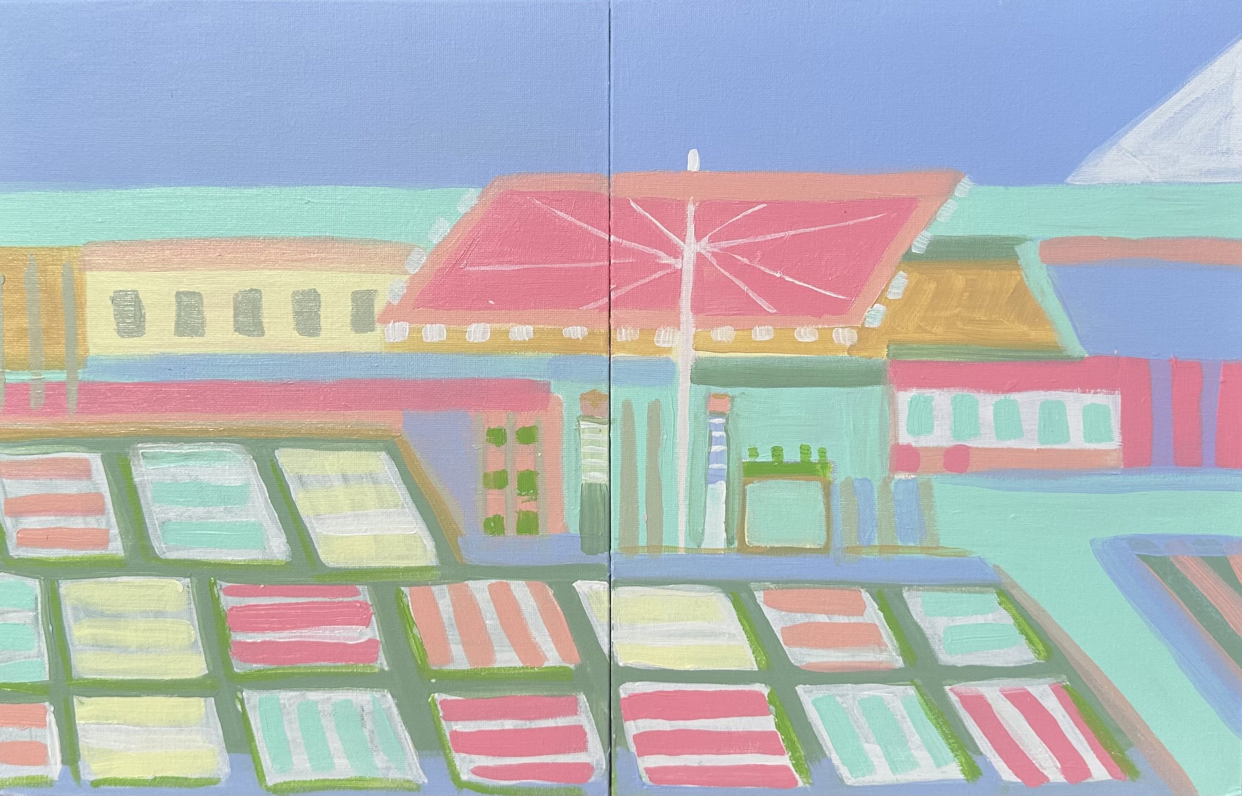 Abstract Flower Market I and II