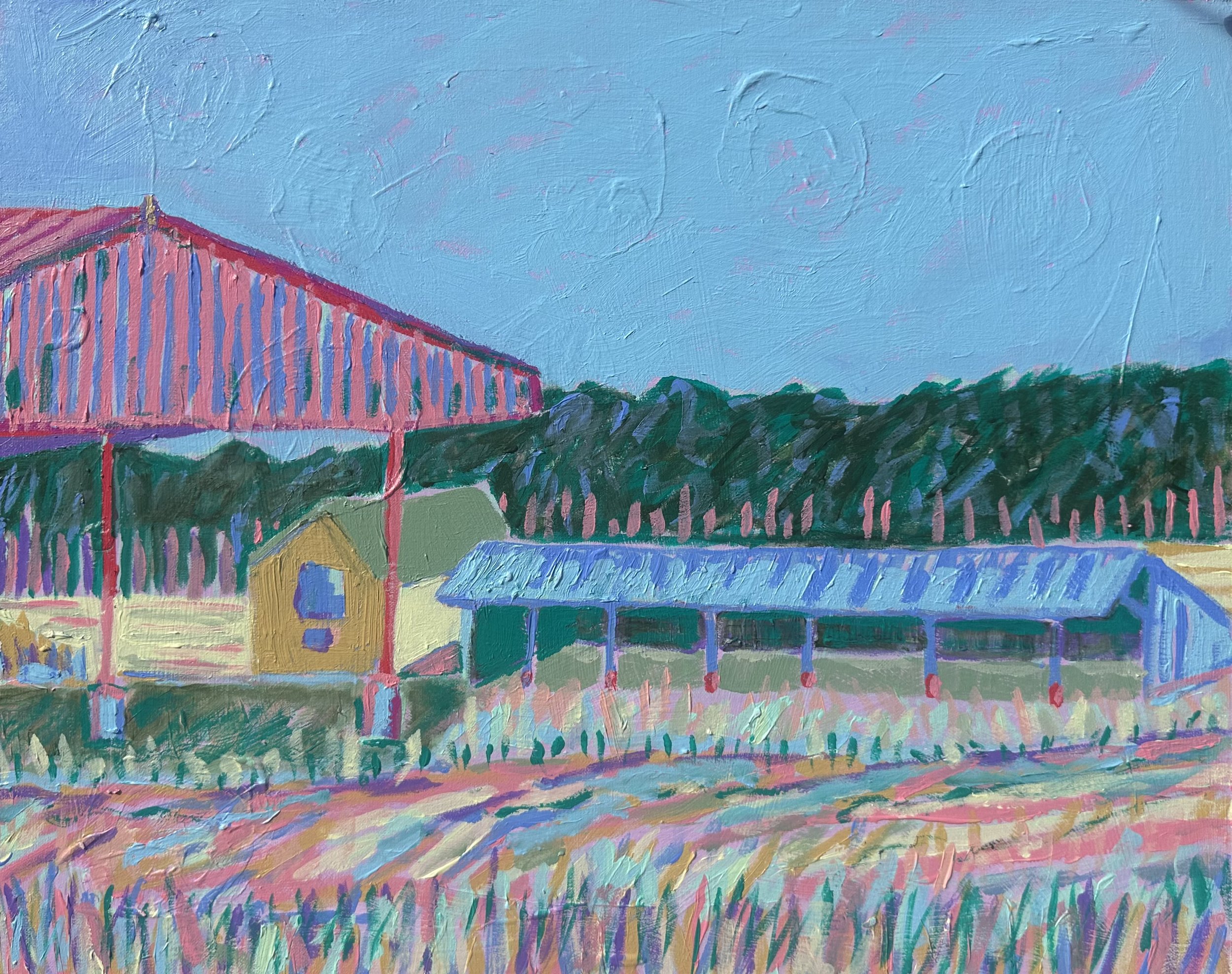 Three Barns in the Field