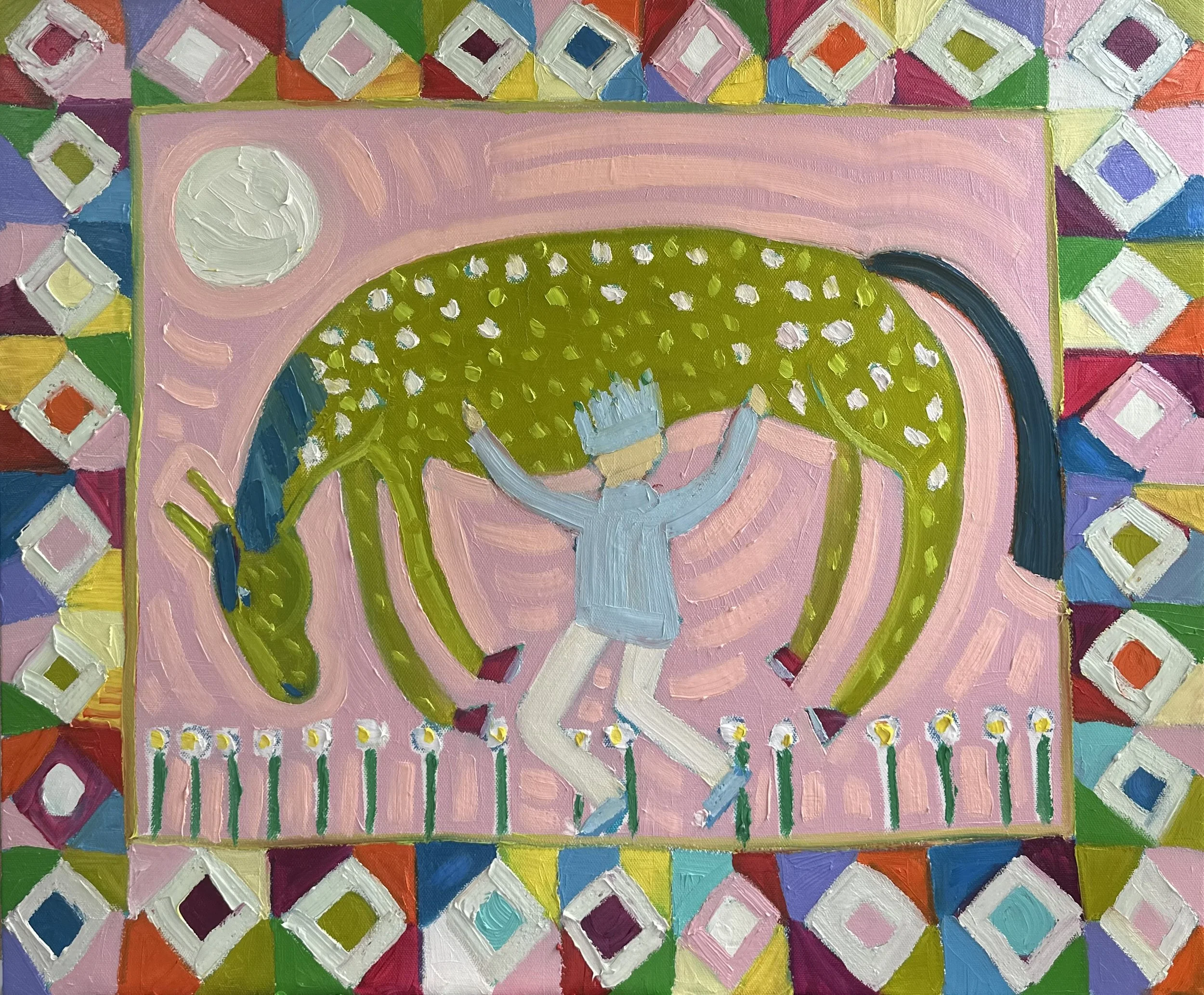 I held up a horse (oil)