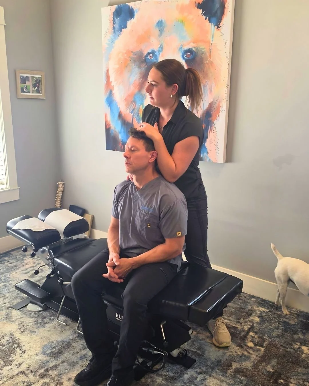 Dr. Kevin Roberge is getting treatment from Dr. Jorydn Fournier.