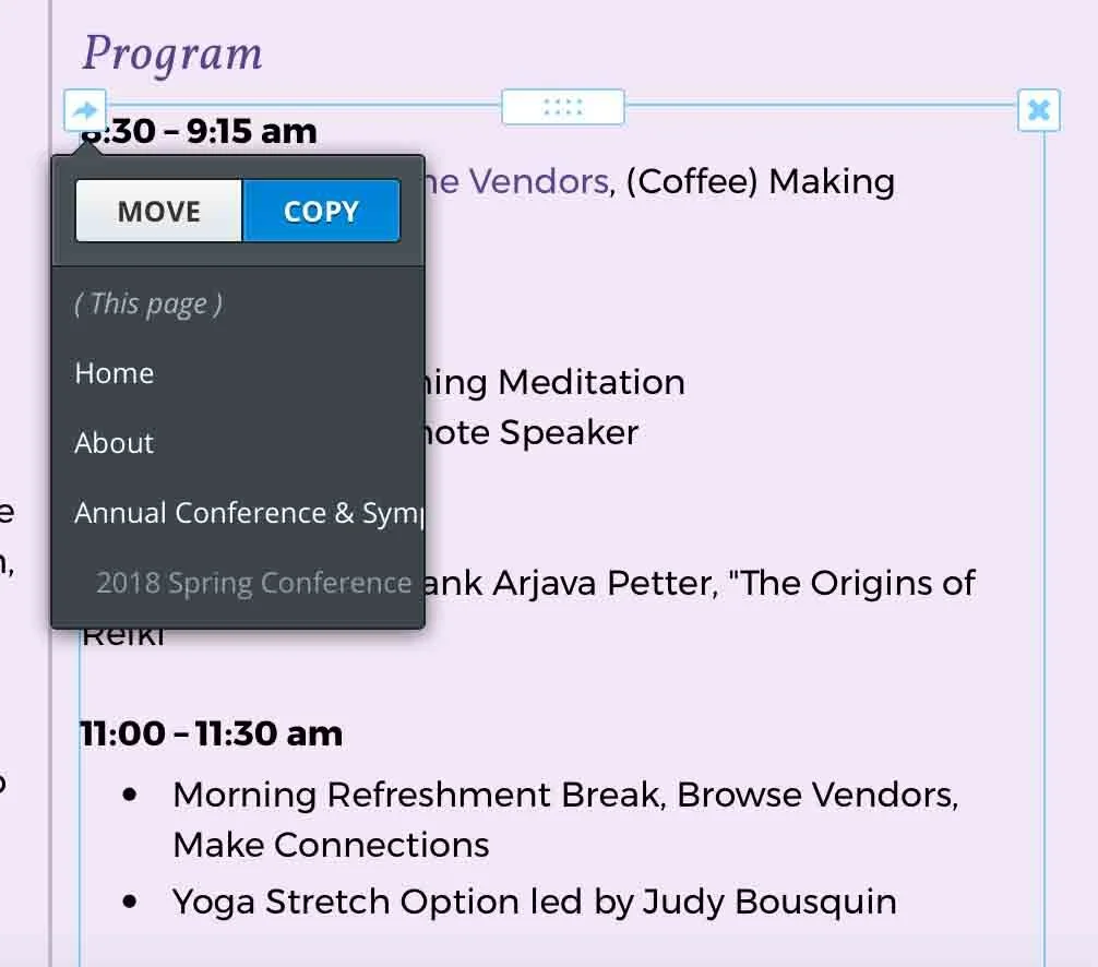The Copy button is my favorite Weebly feature — Kerry A. Thompson