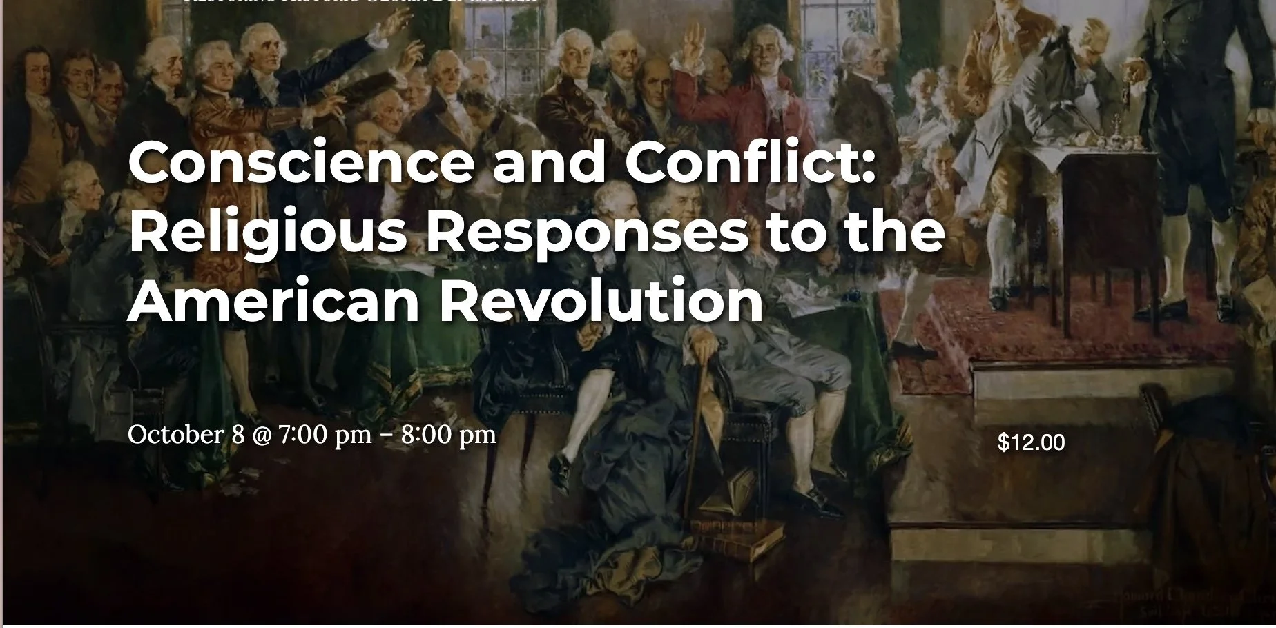 Conscious and Conflict: Religious Responses to the American Revolution w/ Gloria Dei Church