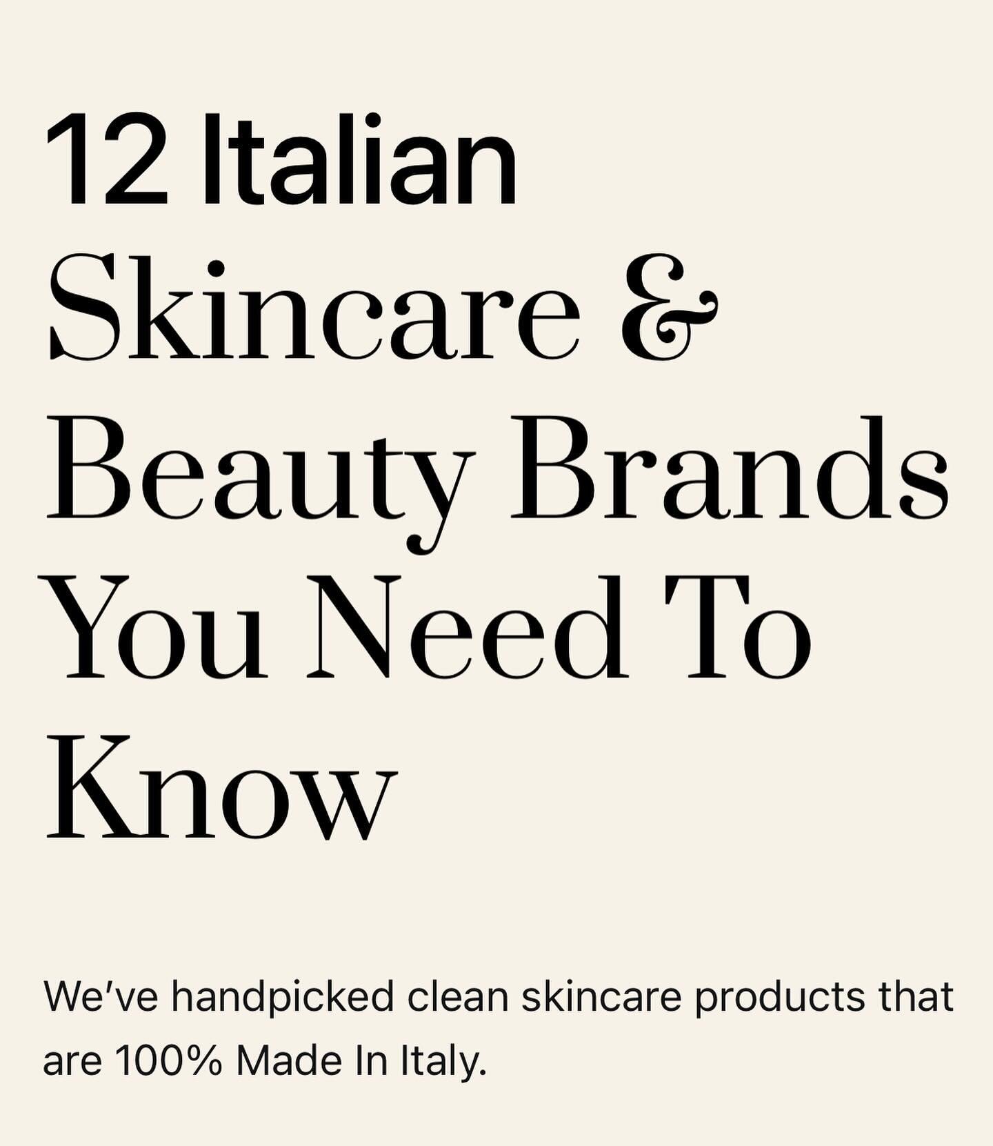 Honored to have been featured in the beauty guide of @the_italyedit, thanks to @liviahengel. 
It&rsquo;s truly heartwarming to see my two brainchildren, La Divina and La Pozione, highlighted in the article.

Curious to learn more? Dive in by clicking
