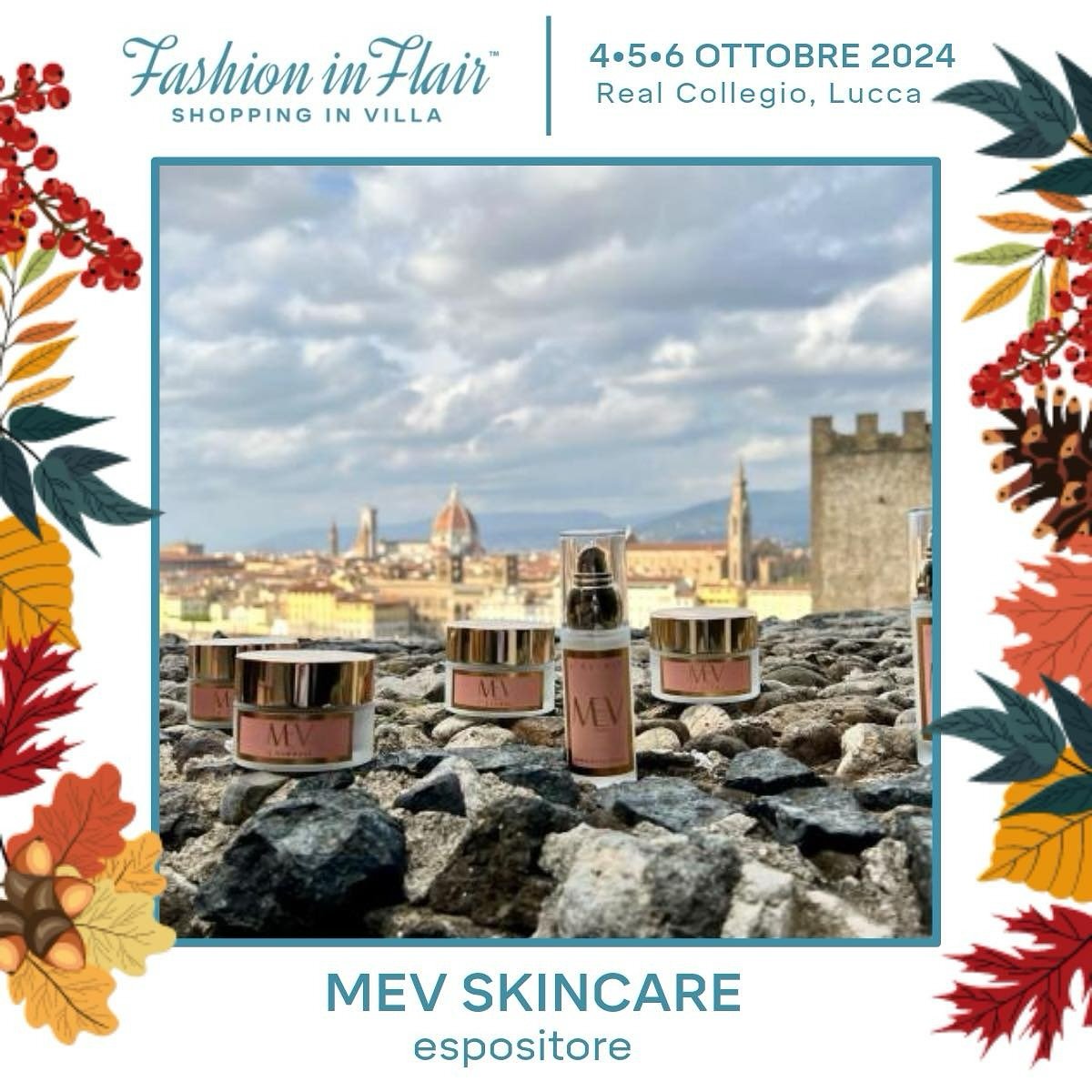 4, 5 e 6 ottobre 🌺🌸 Fashion in Flair - Real Collegio Lucca 🌸🌺
Vi aspetto nella splendida cornice del Real Collegio a Lucca per un evento imperdibile! 
Un intero weekend dedicato allo shopping e alla scoperta dell&rsquo;alto artigianato: mi trover
