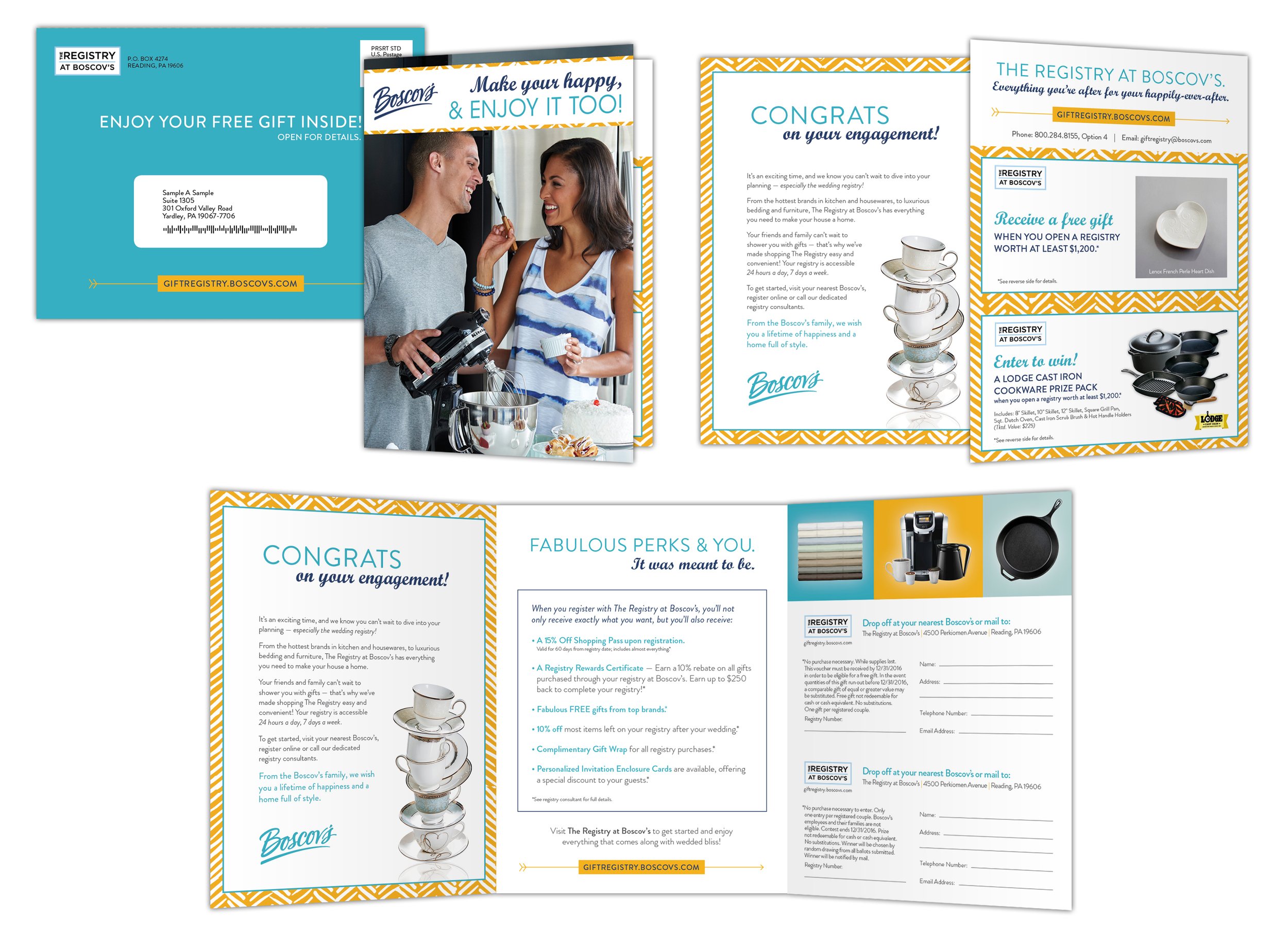Wedding registry trifold