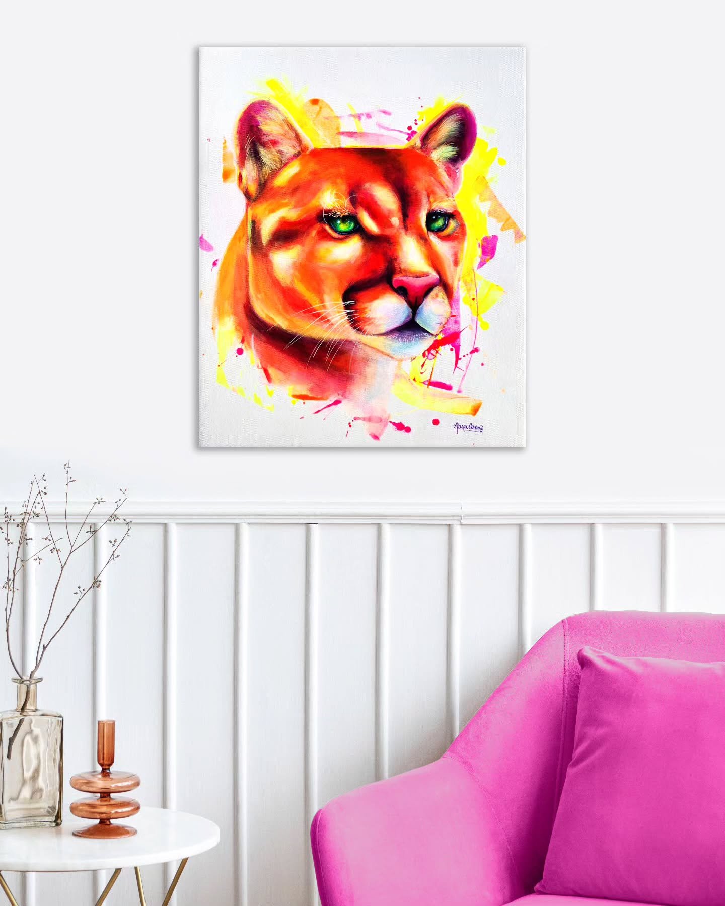 From instinct to intensity meet Omar the Cougar.
This bold feline burst to life with a splash of neon and a whole lot of fearless energy. 🐾🔥
Part of my Neon Odyssey collection, Omar is a symbol of courage, wild confidence, and inner fire.

Perfect 