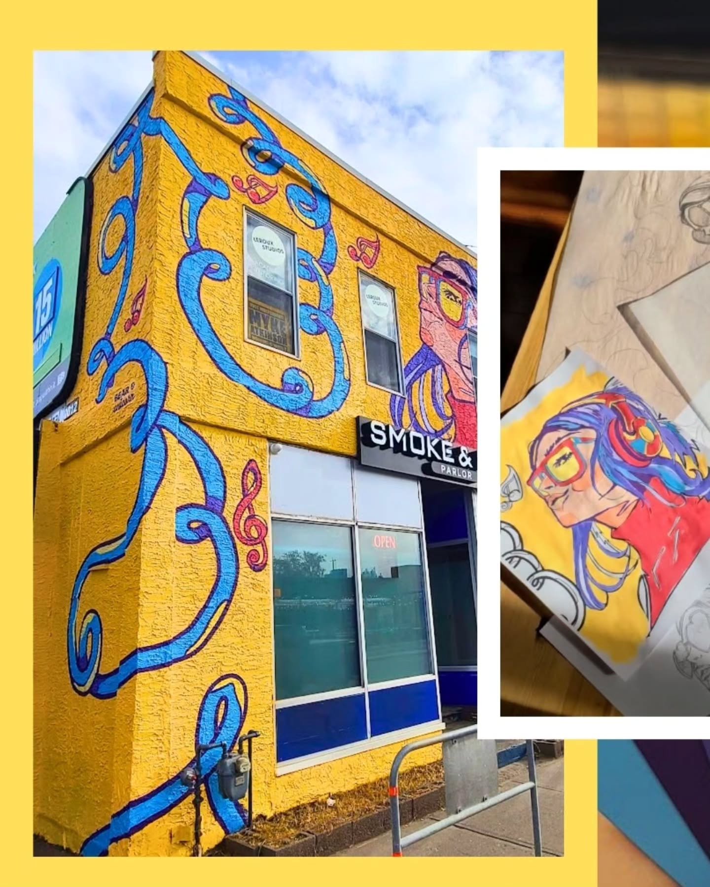 Sometimes, the best way to appreciate a mural is to slow down and look at the moments behind it&hellip; 📸✨

In this carousel, I&rsquo;m sharing our mural at 812 Edmonton Trail in detail:

The process captured step by step as the wall came to life 🎨