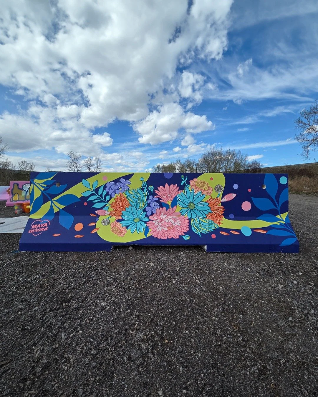 "It won&rsquo;t take that long," I said. "I'll keep the design simple," I said. 🤡

Fast forward to early May 2026 and my spine still stiff, but look at these blues! 🎨✨ So proud to be part of the @yycbump Road Works cohort this y