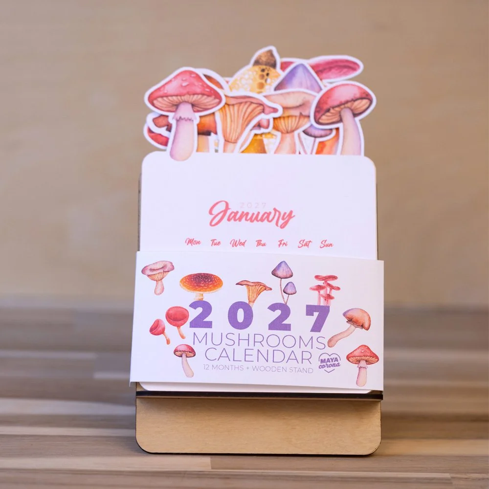 Maya-Corona-Handmade Mushroom Desk Calendar 2027-08.jpg
