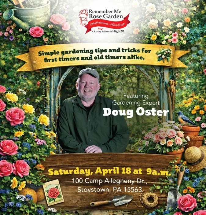 Doug to speak at the Remember Me Rose Garden near the Flight 93 Memorial on Sat. 4/18/26