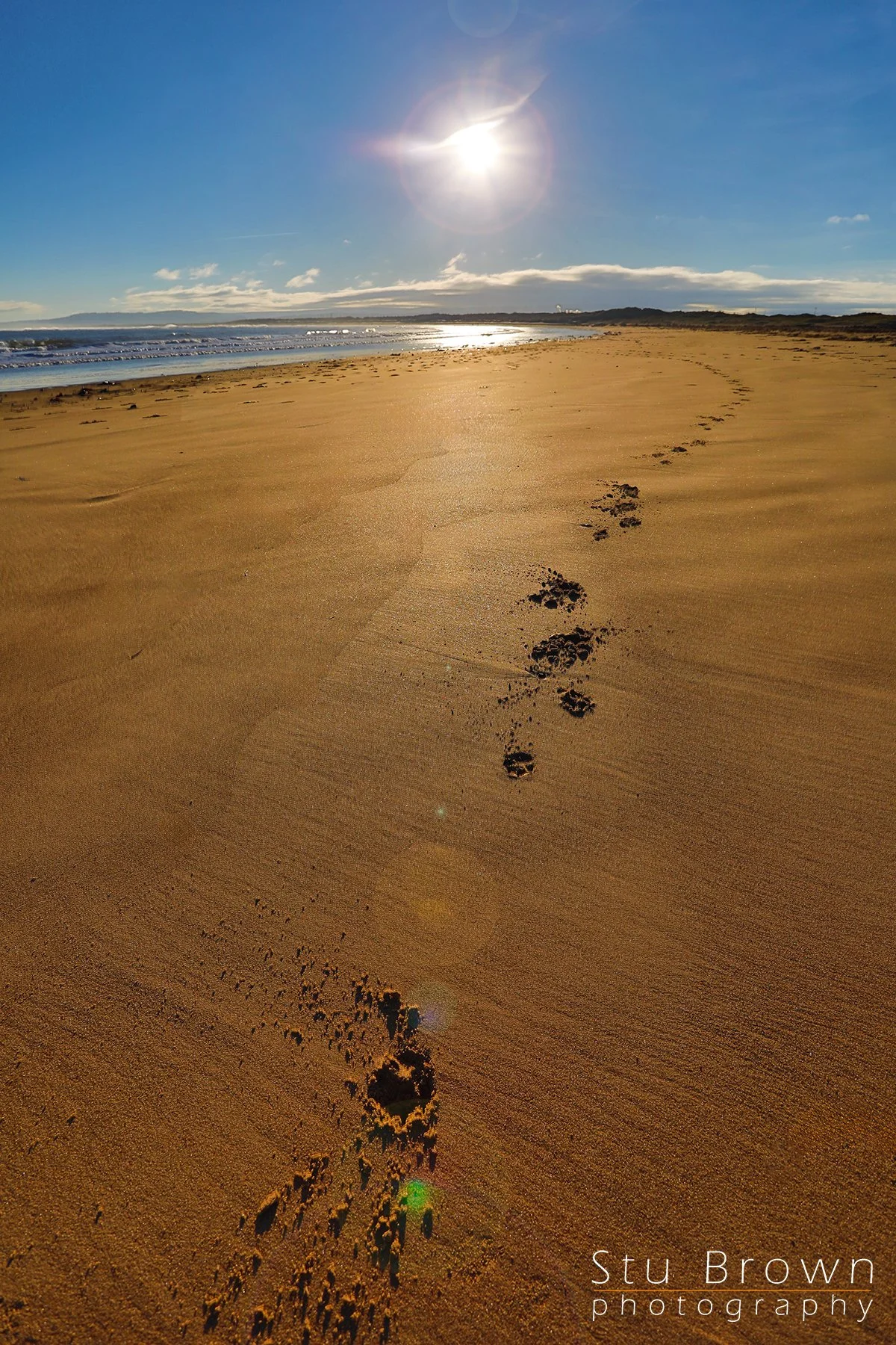 Redcar Beach, foot prints in the sand.jpg