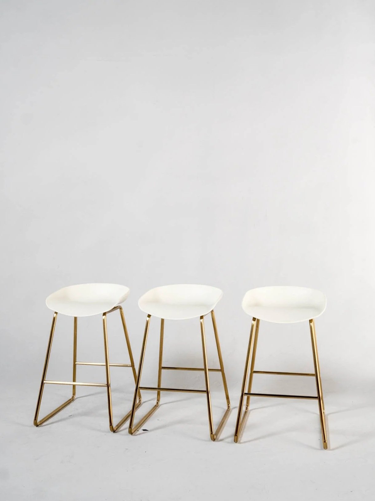 White and Gold Stools