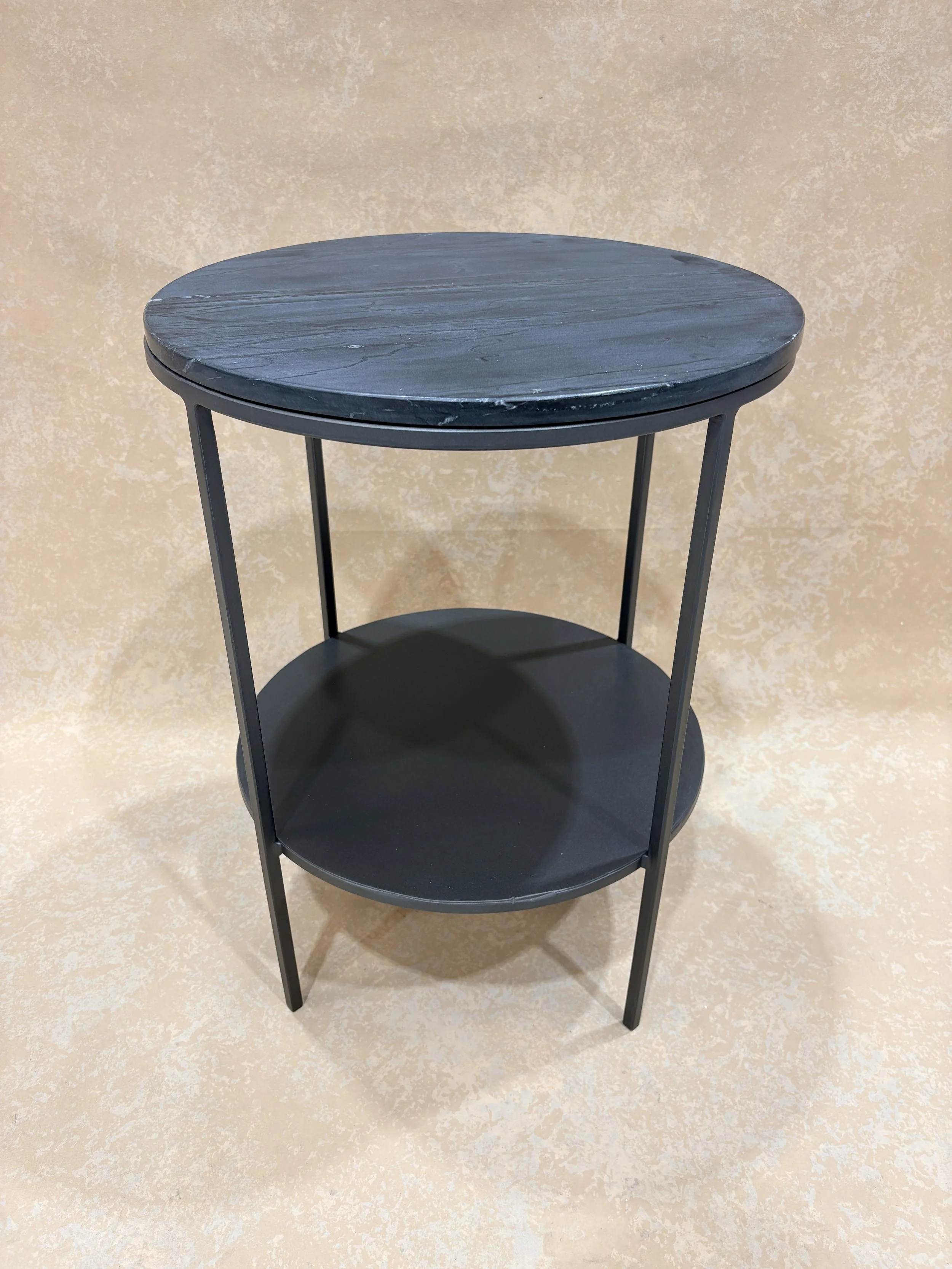 Marble Side Table Black