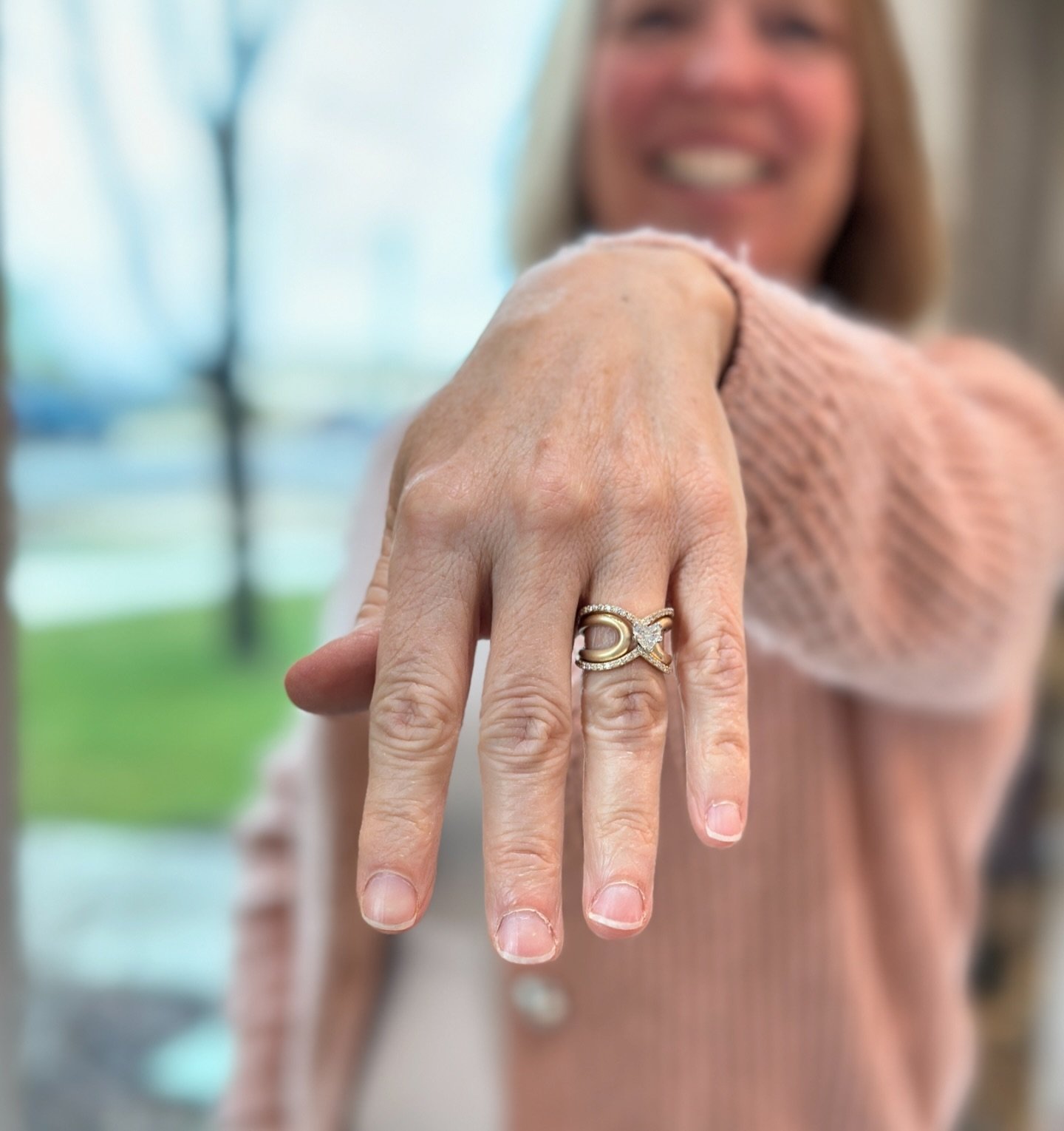 Check out this incredible custom work done by our goldsmith 👏 

This gorgeous gal came to us last week looking for a way to &ldquo;renew&rdquo; her engagement ring. We kept her original heart-shape diamond and she chose a shank to place the diamond 