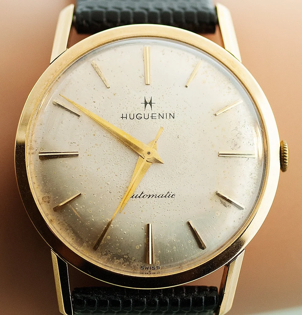 1950s Huguenin 14k gold automatic at Copper Canary Fine Jewelry, Meridian ID