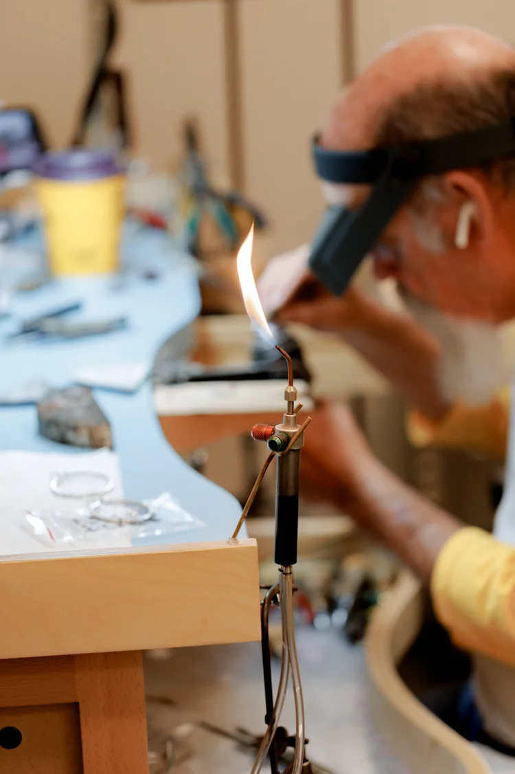 Jewelry repair at the bench at Copper Canary Fine Jewelry in Meridian, near Boise