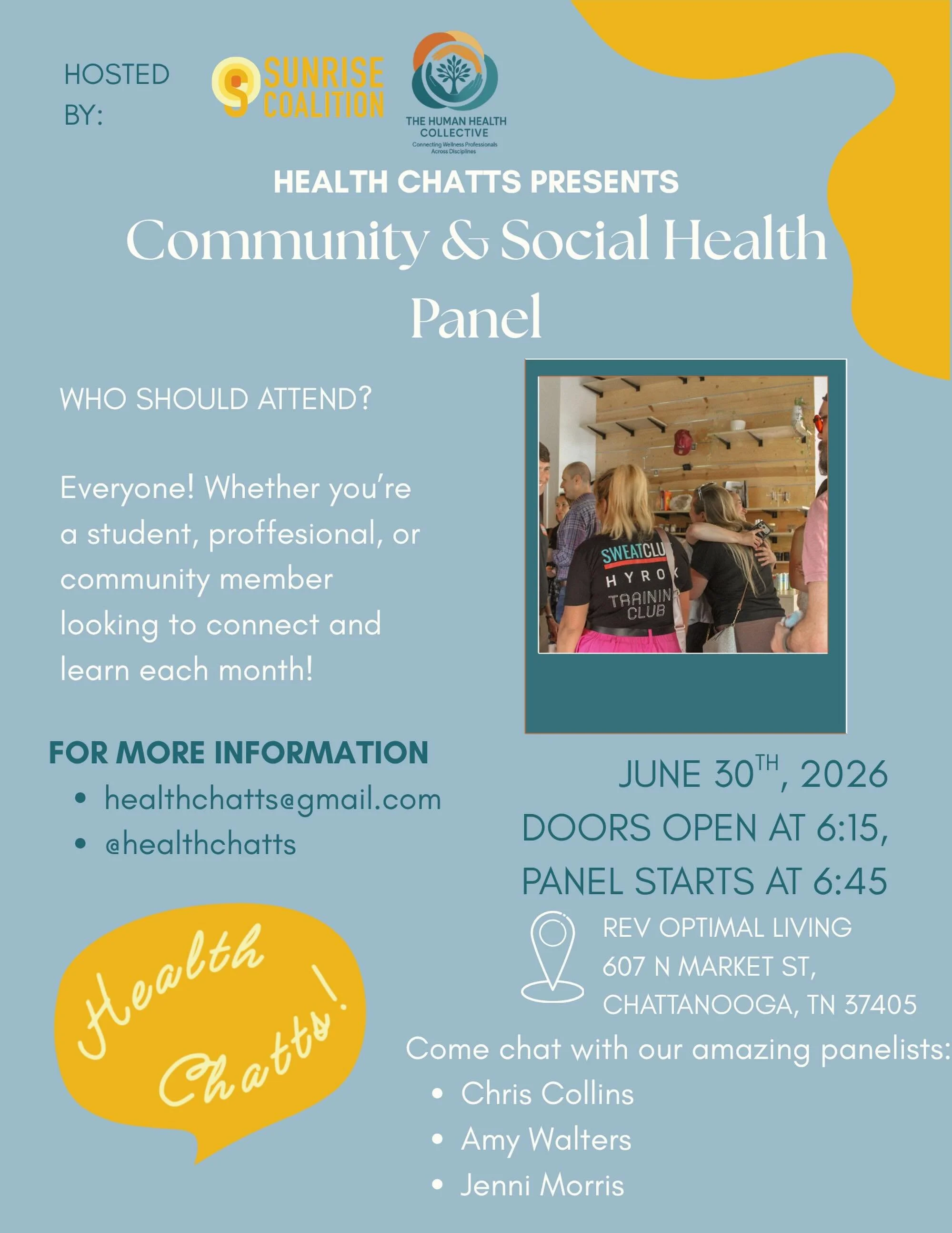 🗣️Join the conversation!💙

Health Chatts is back on June 30th with an important discussion on Community &amp; Social Health. Hear from our panel of speakers as we explore how connection, support systems, and community engagement impact overall well