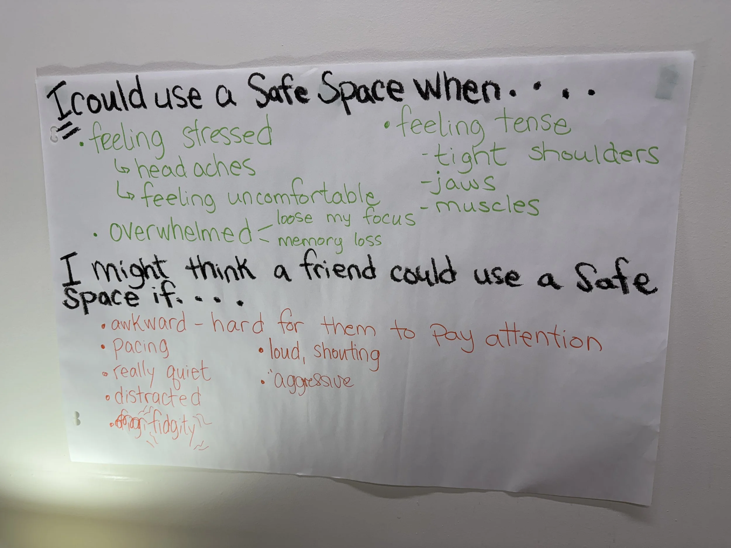 Safe Space Discussion